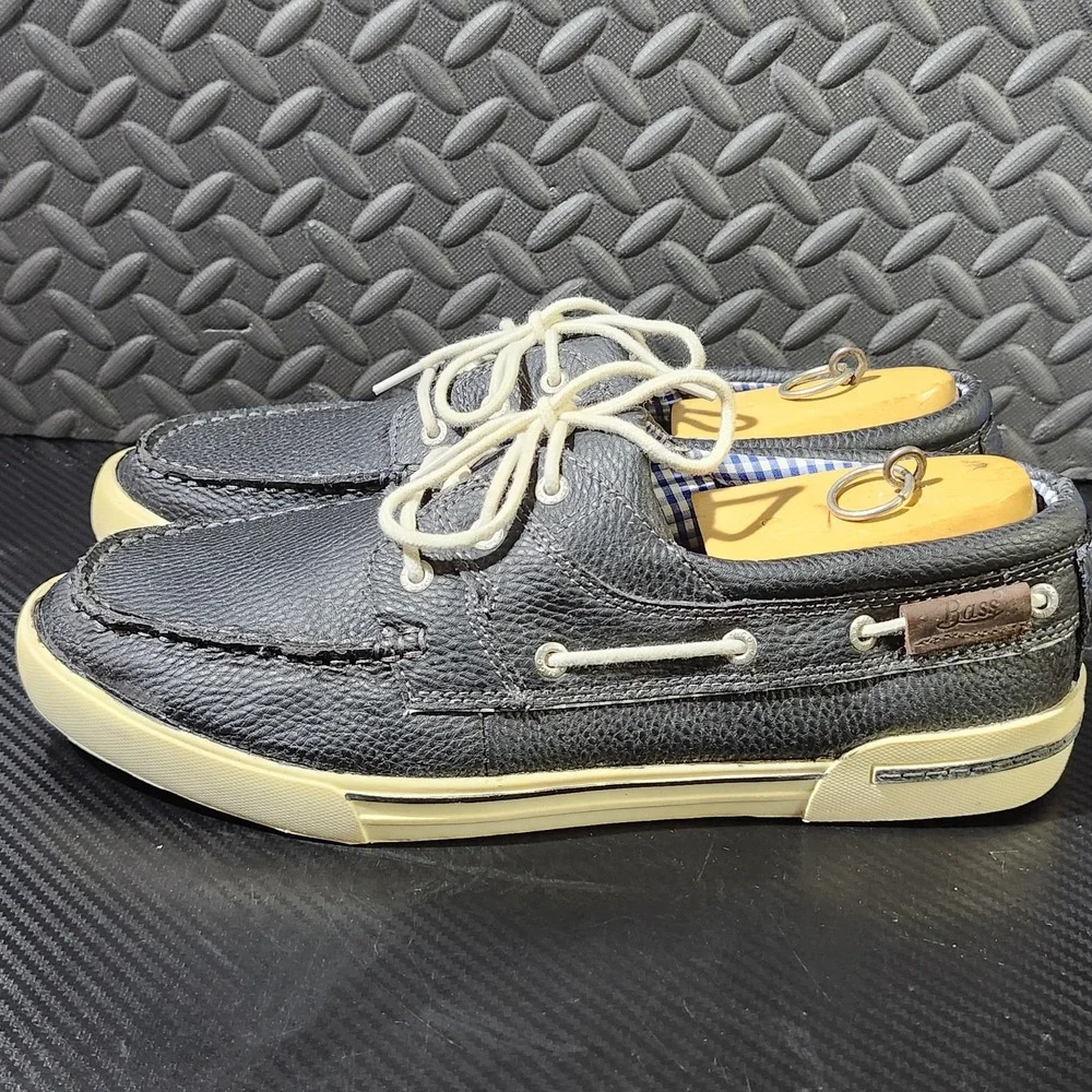 GH Bass Boat Shoes Mens 10 M Casual Slip On Loafers Black Size 13M